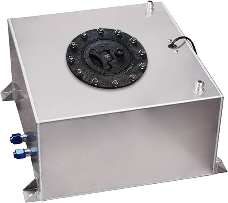 Donpida 5 Gallon Fuel Cell Aluminum Polished with Cap Level Sender Silver - Image 1